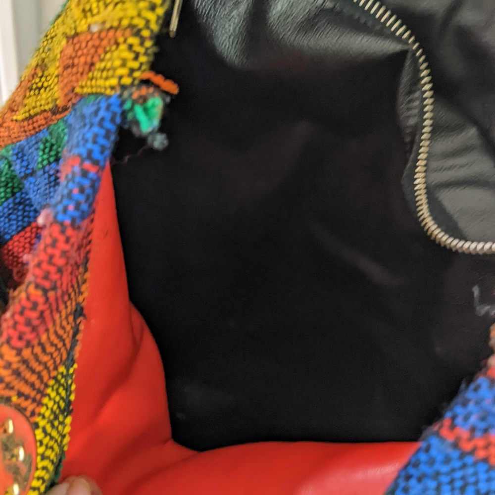 Rainbow Fabric Woven Bag - Picture 9 of 12